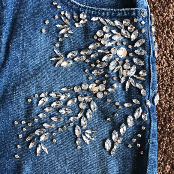 Free People Rhinestone Denim Skirt - Picture 10 of 12